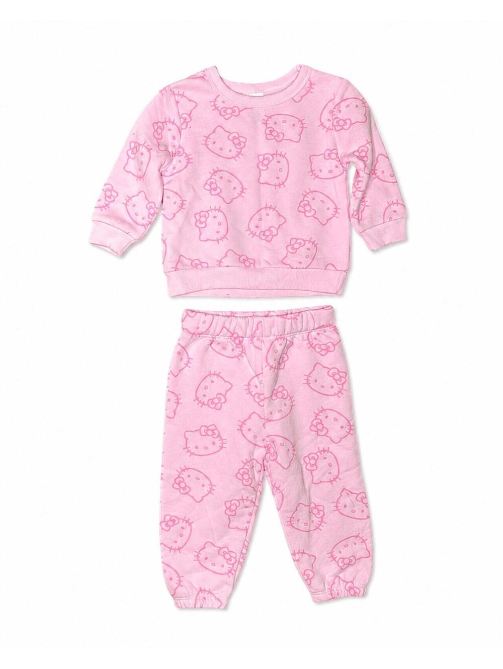 Hello Kitty Pink Two Piece Sweatshirt Pants Set Baby 9M